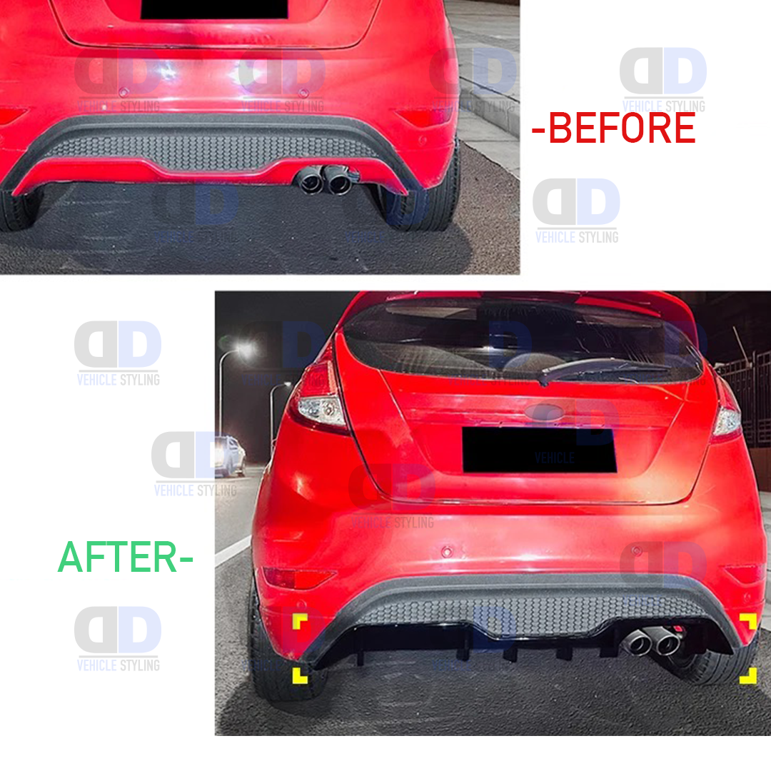 Ford Fiesta ST MK7 7.5 2012-2017 rear diffuser gloss black