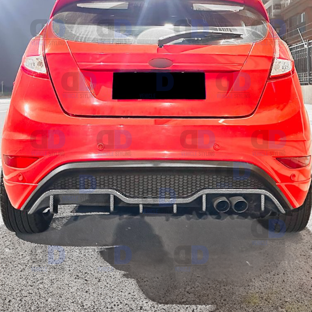 Ford Fiesta ST MK7 7.5 2012-2017 rear diffuser Carbon Fibre Look