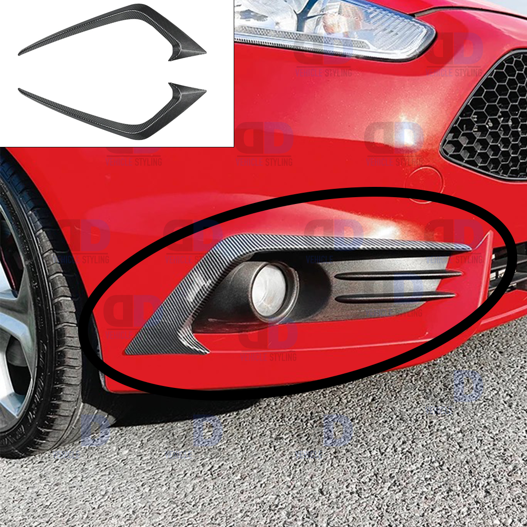 Ford Fiesta ST MK7 7.5 2012-2017 front bumper canard pair Carbon FIbre Look