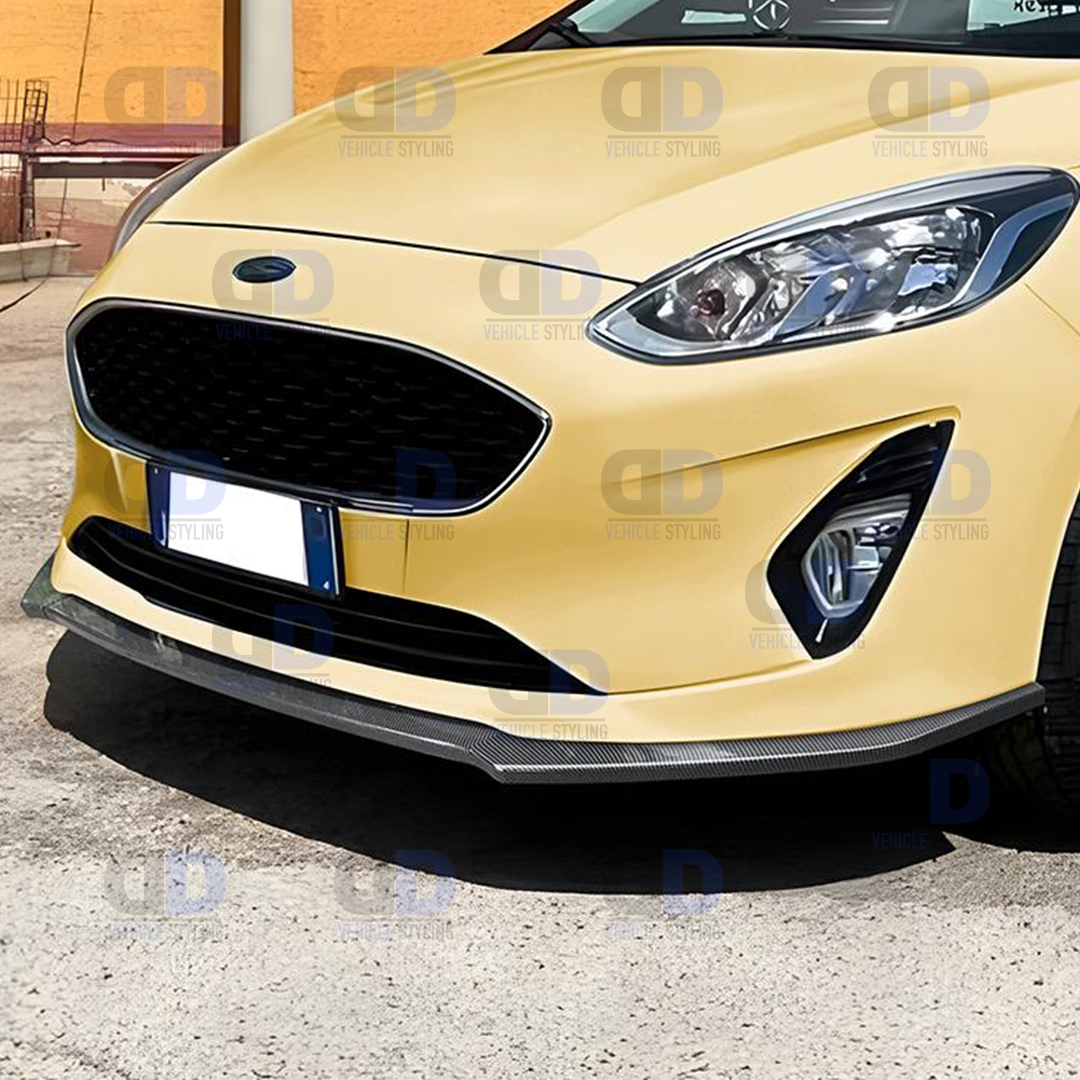 Ford Fiesta Mk8 8.5 Titanium Zetec T Front Lip Splitter Spoiler Gloss Black 2018+