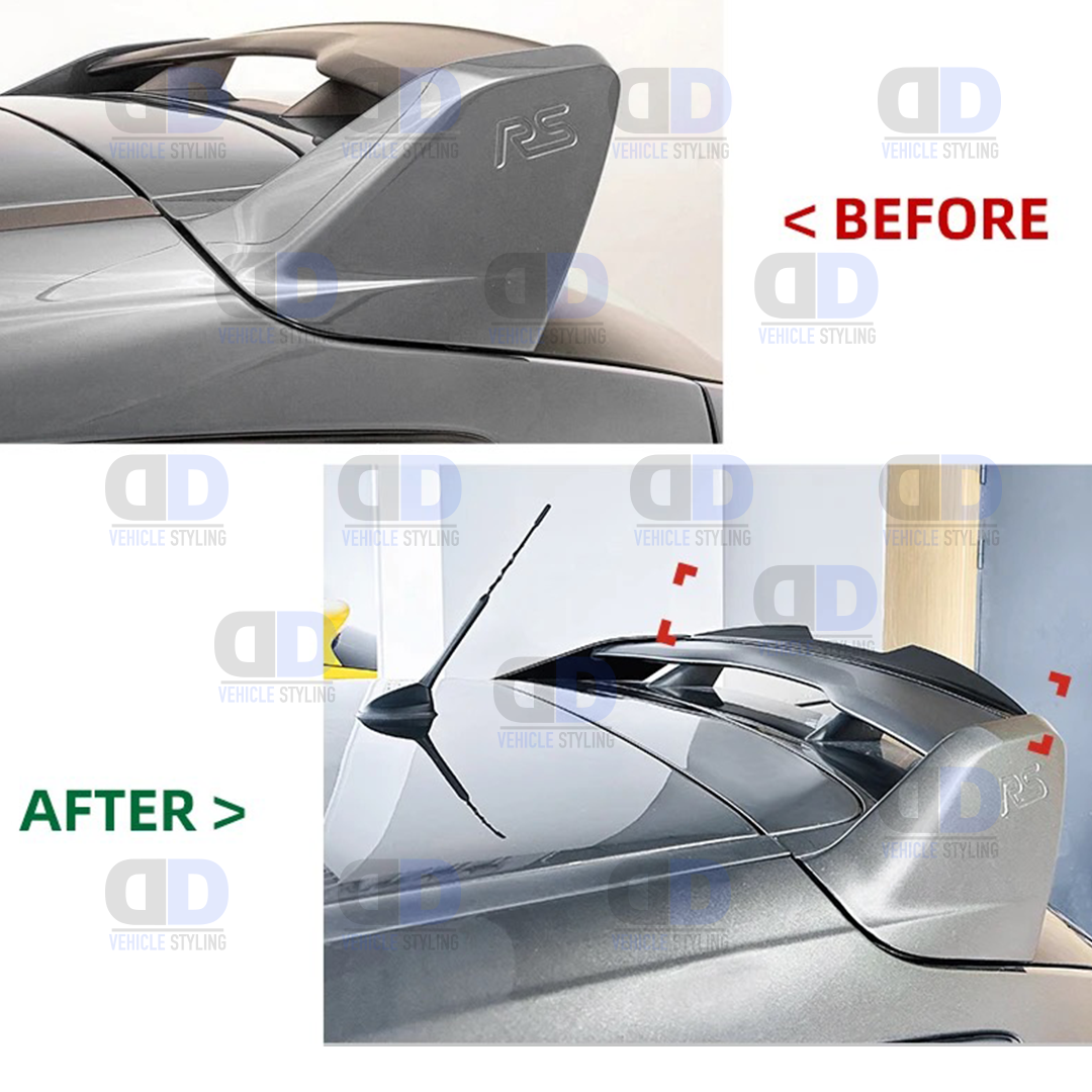 Ford Focus mk3 RS 2012-2018 Spoiler Extension Lip Gloss Black V2