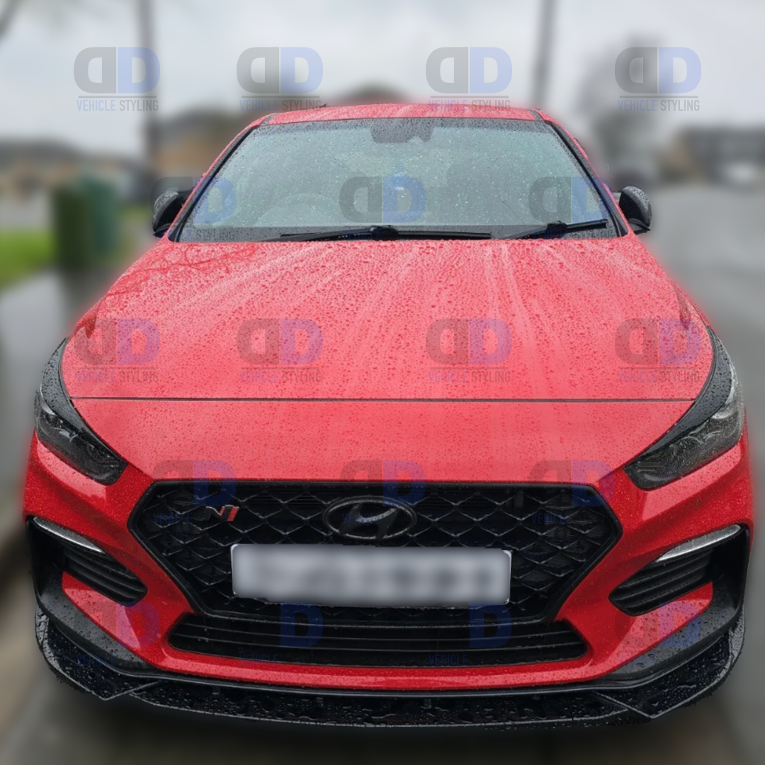 Hyundai I30N Head Light Eyebrow Trim 2017-2020 Gloss Black