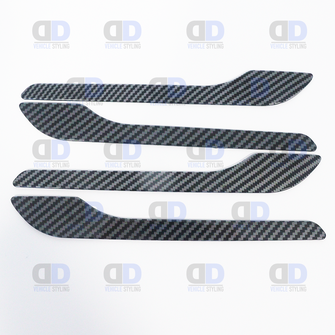 Tesla Model 3 & Model Y Door Handle Trim Carbon Fibre Look 4 pack