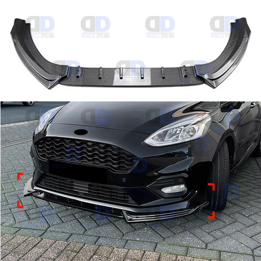 (Copy) Ford Fiesta ST LINE | ST MK8 2018- 2021 front splitter gloss black
