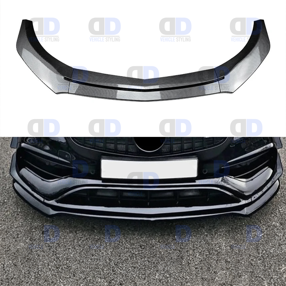 Mercedes W176 A class A45 AMG Line 2013-2018 front splitter Carbon Fibre look