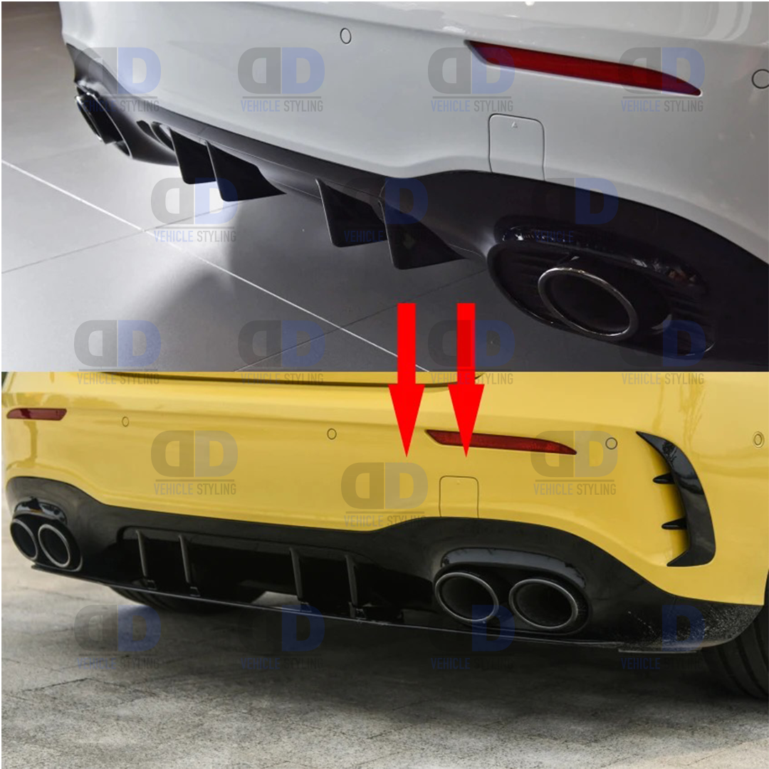 Mercedes W177 A class A45 A35 AMG 2018+ Rear Blade Style Diffuser