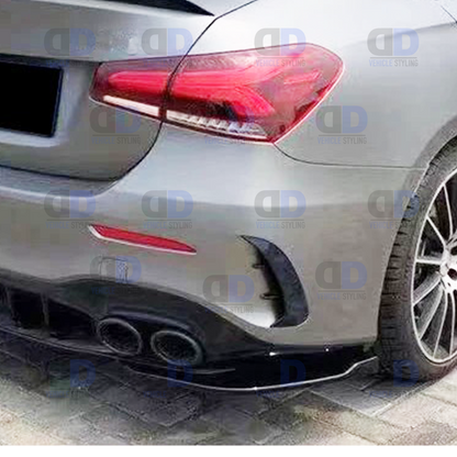 Mercedes W177 A class A45 A35 AMG Line 2018+ Rear Bumper Side Canards