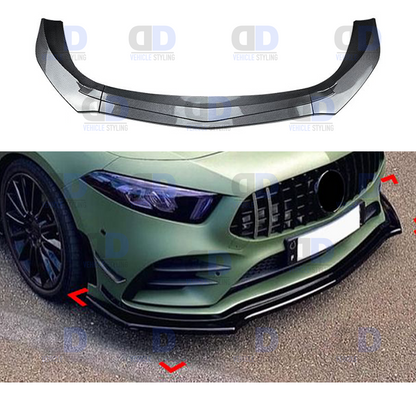 Mercedes W177 A class A45 A35 AMG Line 2018+ front splitter Carbon Fibre look