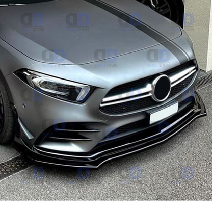 Mercedes W177 A class A45 A35 AMG Line 2018+ front splitter Carbon Fibre look