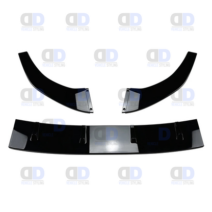 Audi A3 S line S3 2020-2024 front splitter gloss black