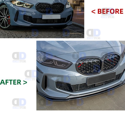 BMW F40 1 Series m sport performance front splitter black 2020+