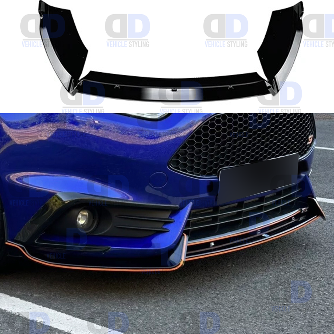 Ford Fiesta ST MK7 7.5 2012-2017 front splitter gloss black