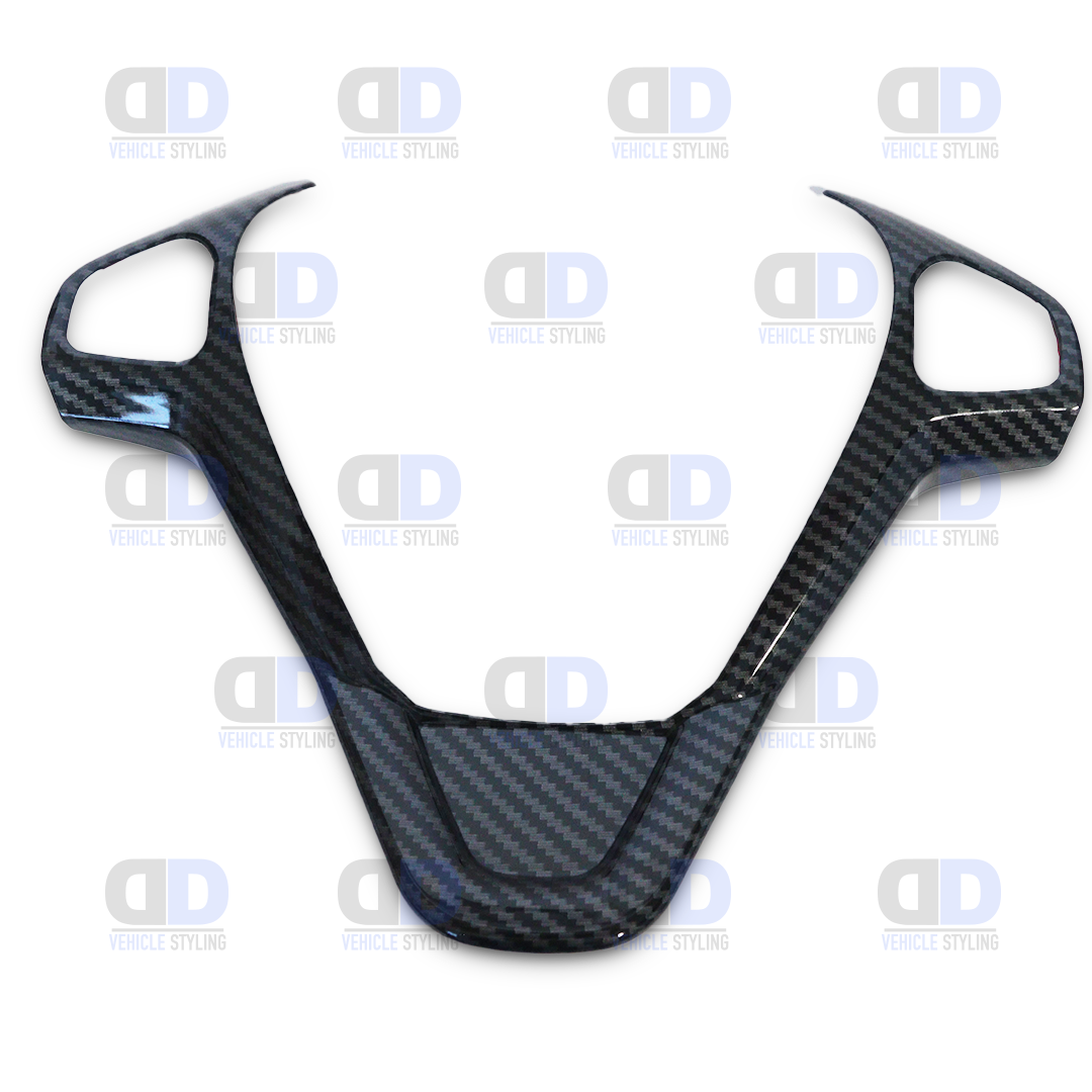 Ford Fiesta mk7 & 7.5 2008-2017 Carbon Fibre Look Steering Wheel Trim v1