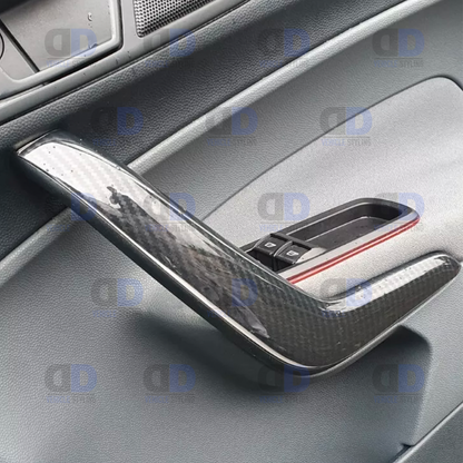 Ford Fiesta mk7 2008-2012 Carbon Fibre Look Door Handle Trim 2 piece set