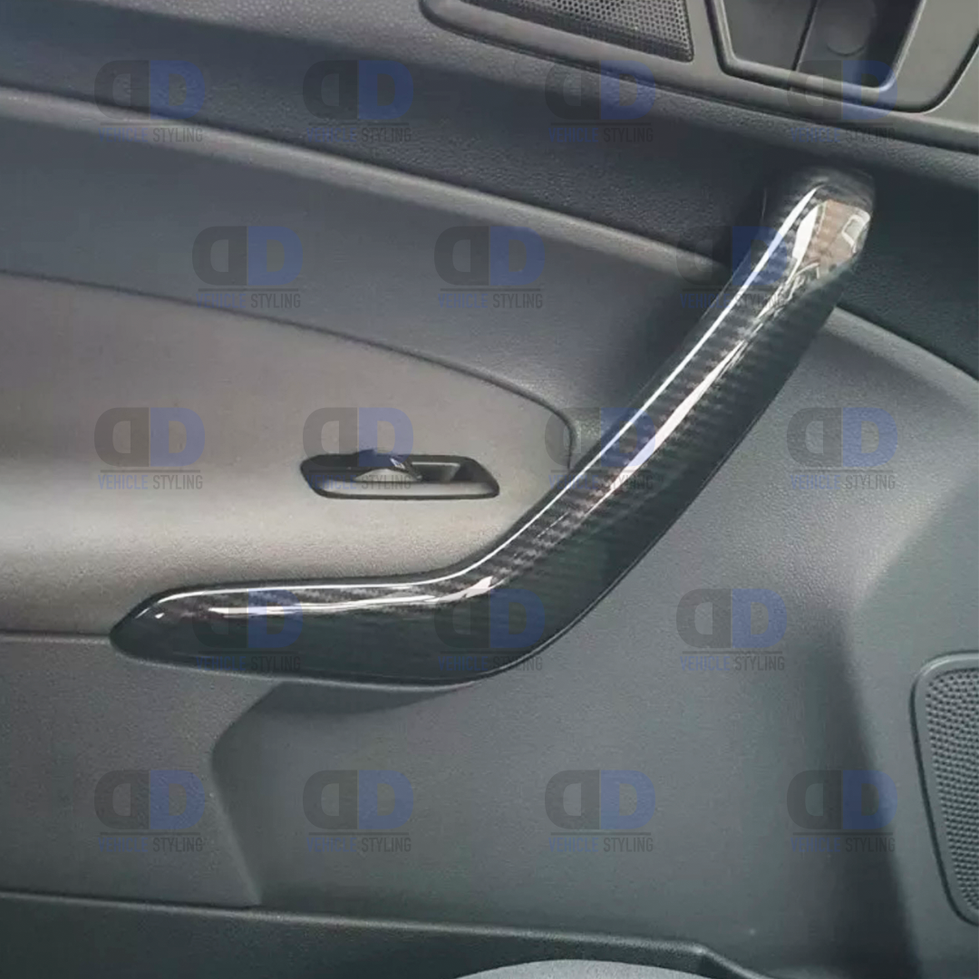 Ford Fiesta mk7 2008-2012 Carbon Fibre Look Door Handle Trim 2 piece set