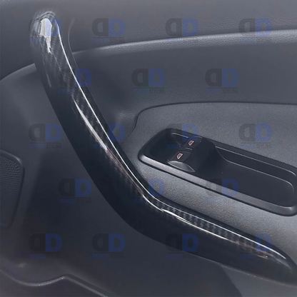 Ford Fiesta mk7 2008-2012 Carbon Fibre Look Door Handle Trim 2 piece set