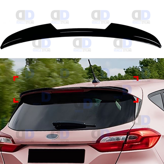 Ford Fiesta Mk8 8.5 Titanium Zetec T Spoiler Extension Lip Gloss Black 2018+