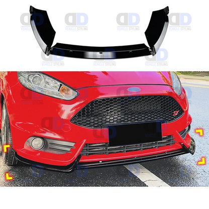 Ford Fiesta ST MK7 7.5 2012-2017 front splitter gloss black