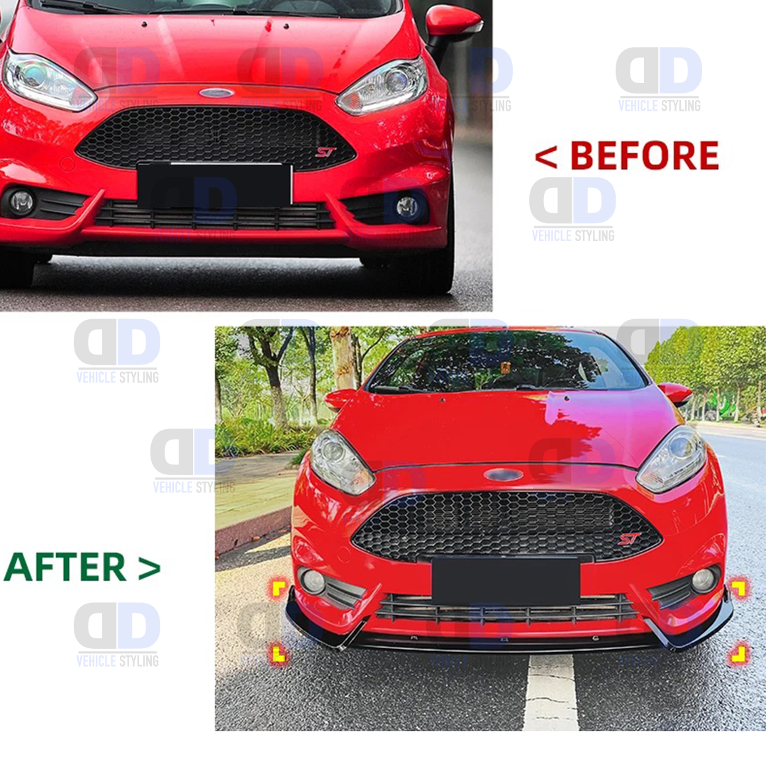 Ford Fiesta ST MK7 7.5 2012-2017 front splitter gloss black