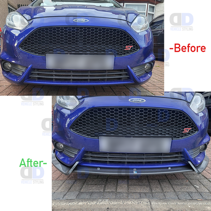 Ford Fiesta ST MK7 7.5 2012-2017 front splitter Carbon Fibre Look