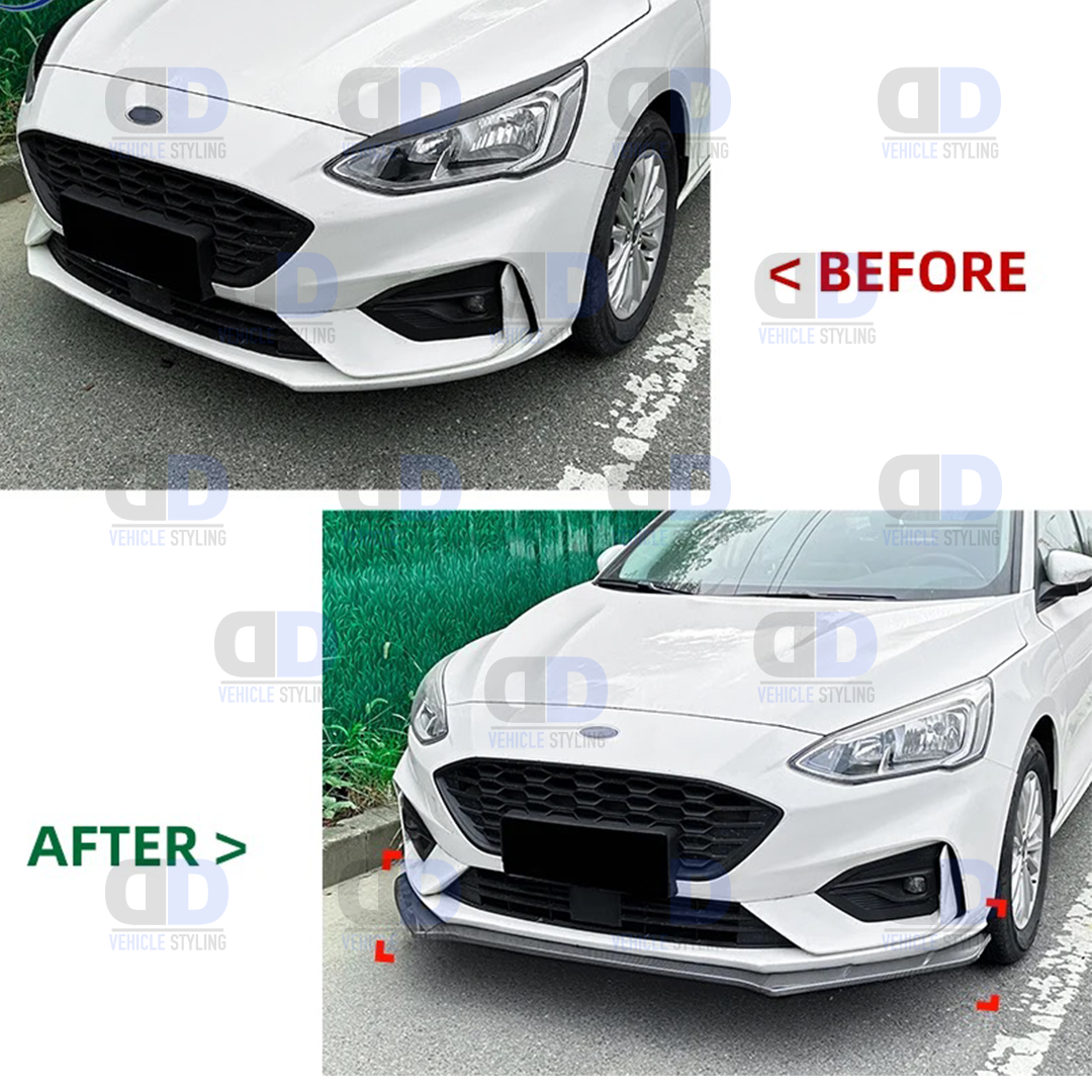 Ford Focus MK4 4.5 ST LINE 2018-2022 front splitter Gloss Black