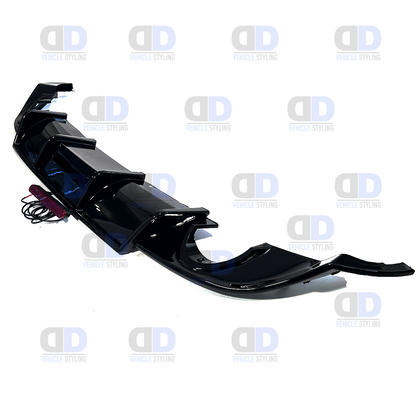 VW Golf GTI GTD TSI TDI mk7.5 2016-2020 Rear Diffuser With LED