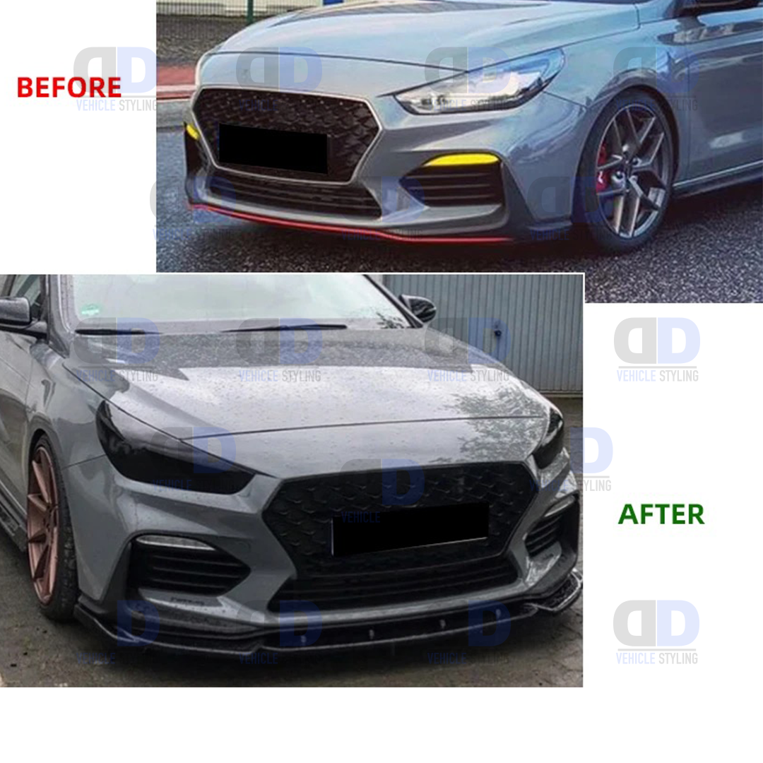 Hyundai I30n mk3 PRE- FACELIFT 2017-2019 front splitter Gloss Black