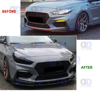 Hyundai I30n mk3 FACELIFT 2019-2024 front splitter Carbon Fibre look