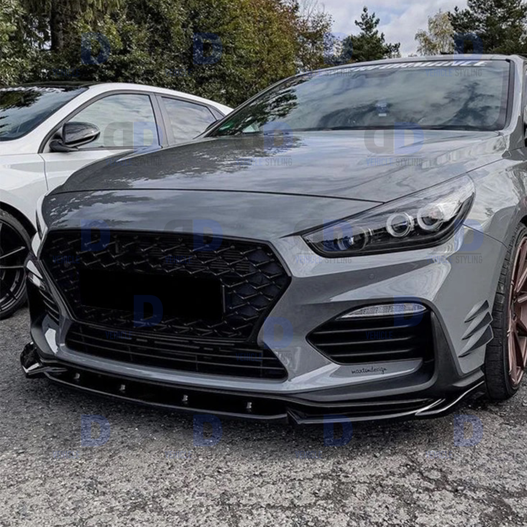 Hyundai I30n mk3 PRE- FACELIFT 2017-2019 front splitter Gloss Black