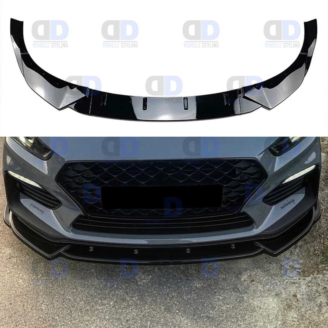 Hyundai I30n mk3 PRE- FACELIFT 2017-2019 front splitter Gloss Black