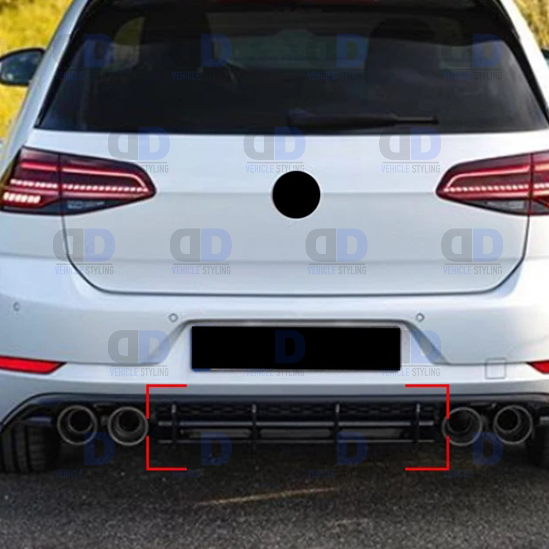 VW Golf R mk7.5 2016-2020 Rear Blade Diffuser – DD Vehicle Styling