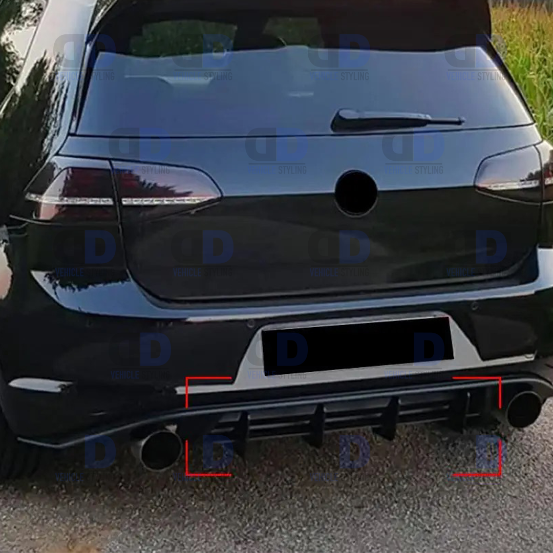 Diffuser Mk7 VW Golf GTI mk7 2013-2016 Rear Blade Diffuser – DD Vehicle Styling