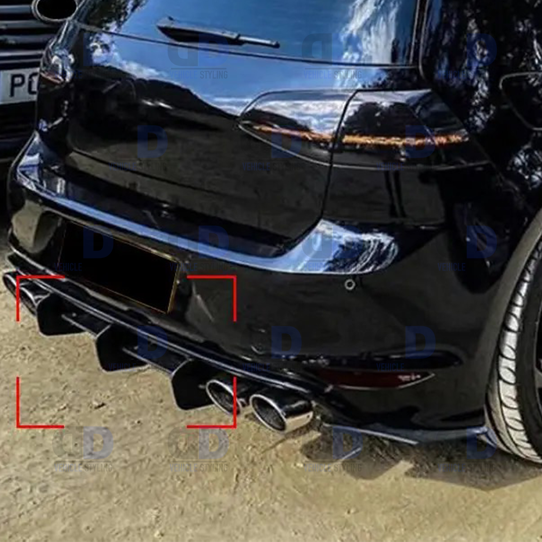 Mk7 R Diffuser VW Golf R mk7 2013-2016 Rear Blade Diffuser – DD Vehicle Styling