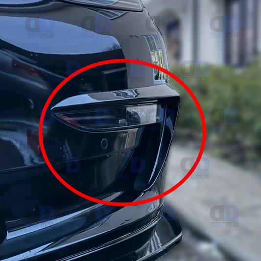Tesla Model 3 2019-2023 Front Fog Light Trim Cover (pair) Gloss Black