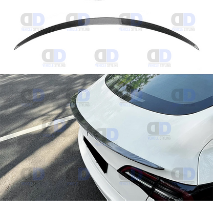 Tesla Model Y 2022+ Rear Lip Boot Spoiler Carbon Fibre Look