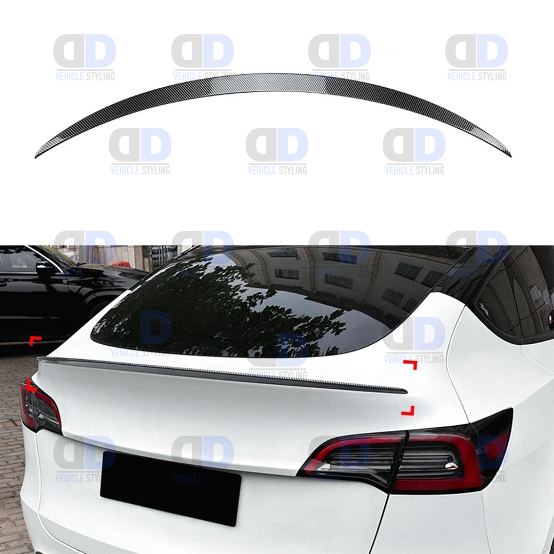 Tesla Model Y 2022+ Rear Lip Boot Spoiler Carbon Fibre Look