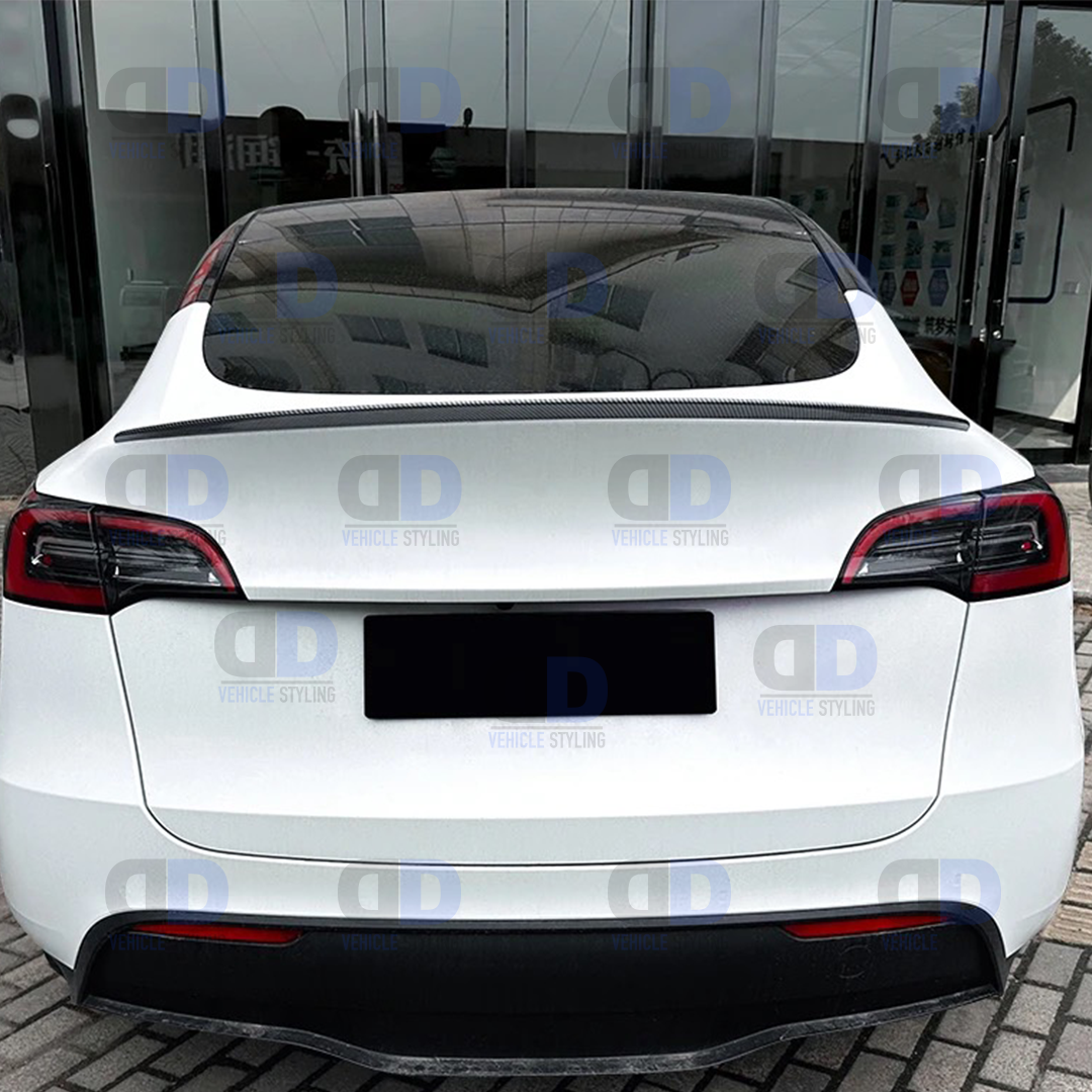 Tesla Model Y 2022+ Rear Lip Boot Spoiler Carbon Fibre Look