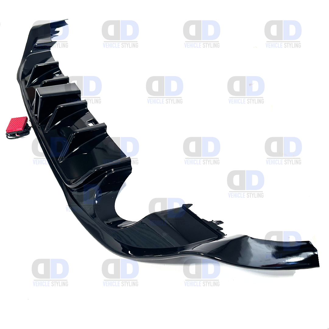 VW Golf GTI TDI GTD TSI mk7.5 2016-2020 Rear TCR Style Diffuser WITH L ...