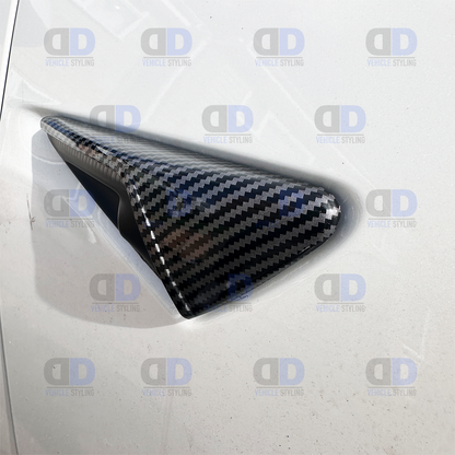 Tesla Model 3 & Model Y Side Camera Trim Carbon Fibre Look Pair