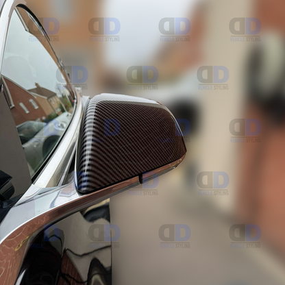 Tesla Model 3 2019-2023 Carbon Fibre Look Mirror Cover Pair