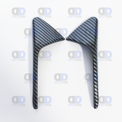 Tesla Model 3 & Model Y Side Camera Trim Carbon Fibre Look Pair