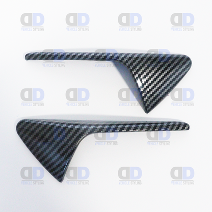 Tesla Model 3 & Model Y Side Camera Trim Carbon Fibre Look Pair