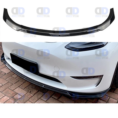 Tesla Model Y 2022+ Front Lip Splitter Gloss Black