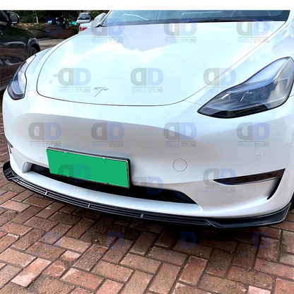 Tesla Model Y 2022+ Front Lip Splitter Gloss Black