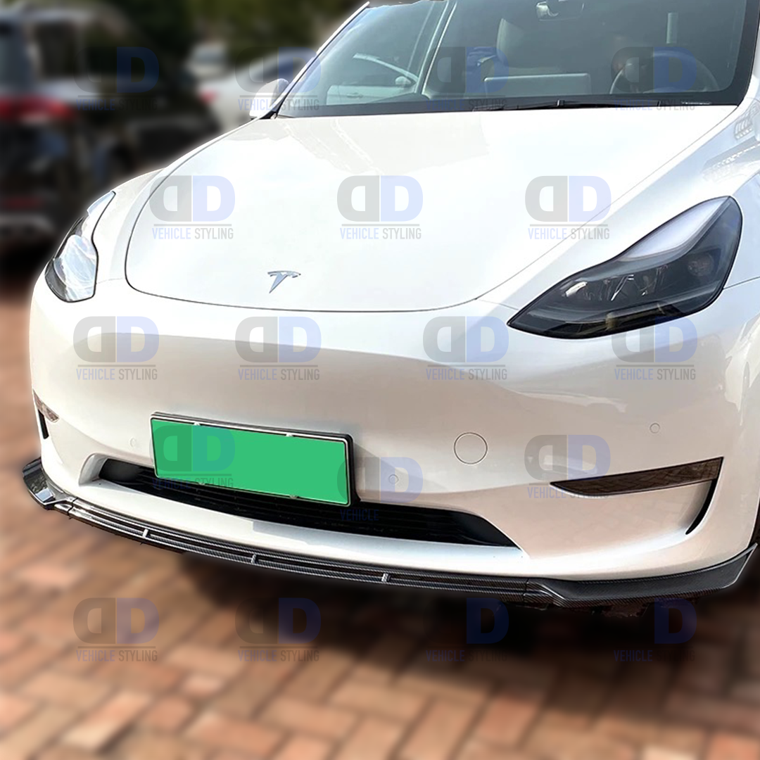 Tesla Model Y 2022+ Front Lip Splitter Carbon Fibre Look