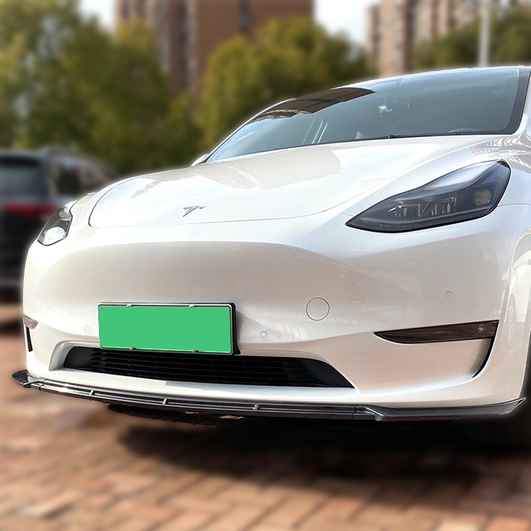 Tesla Model Y 2022+ Front Lip Splitter Carbon Fibre Look