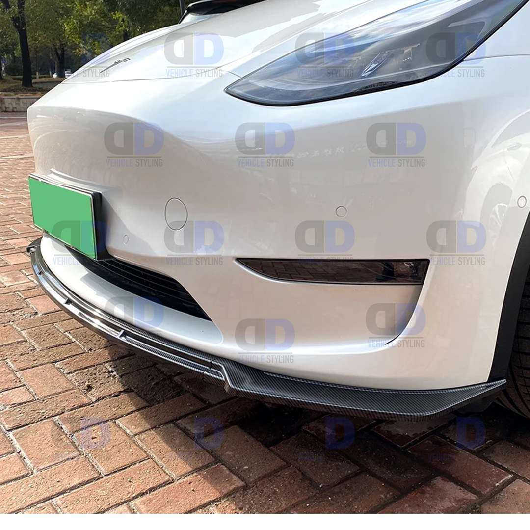 Tesla Model Y 2022+ Front Lip Splitter Carbon Fibre Look