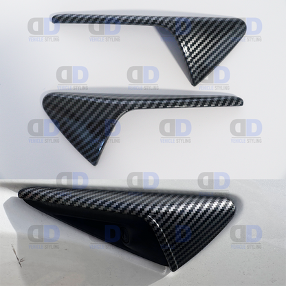 Tesla Model 3 & Model Y Side Camera Trim Carbon Fibre Look Pair