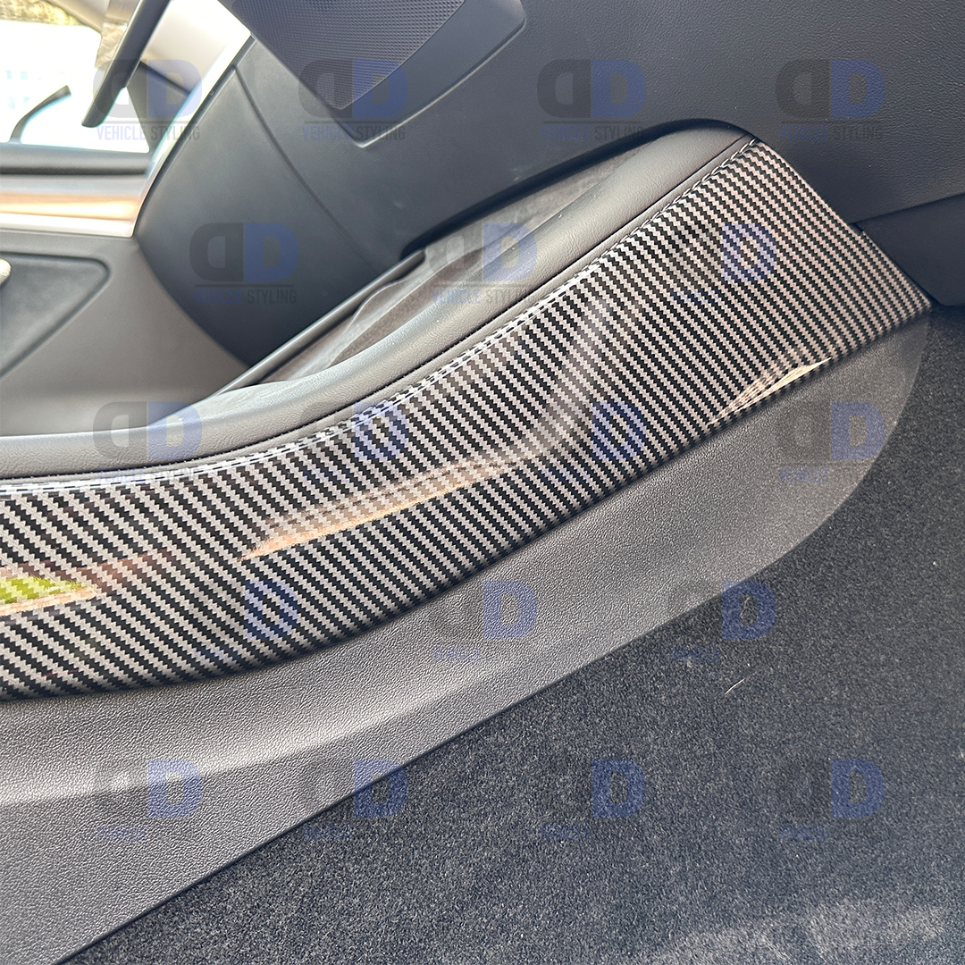 Tesla Model 3 & Model Y Centre Consol Trim Carbon Fibre Look 2 piece