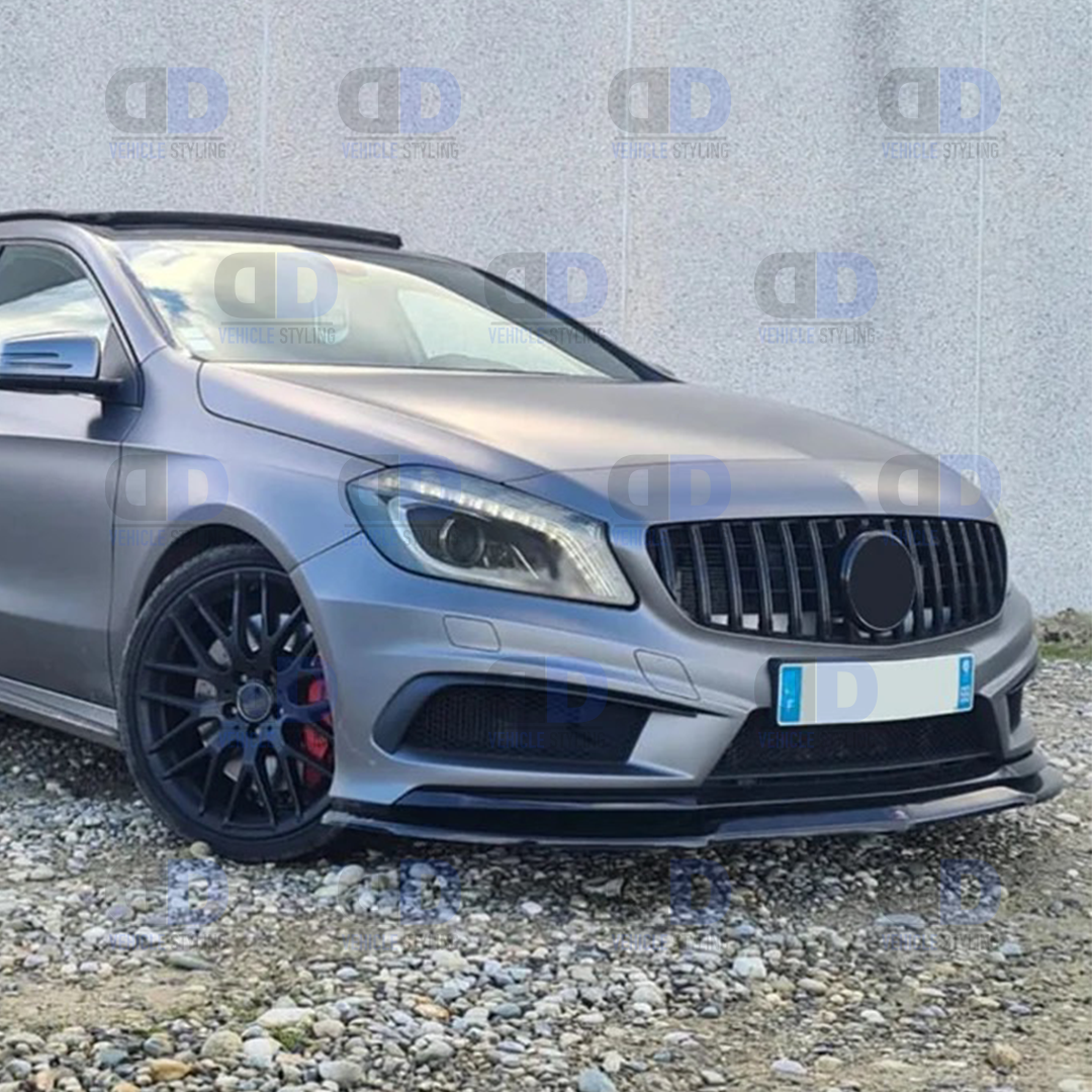 Mercedes W176 A class A45 AMG Line 2013-2018 front splitter Carbon Fibre look